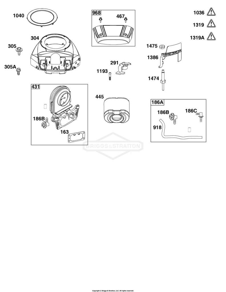 Blower Housing and Air Cleaner Group