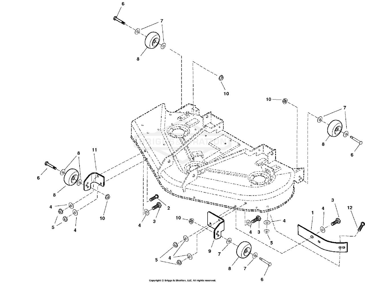 50 Mower Deck - Caster Mount Group