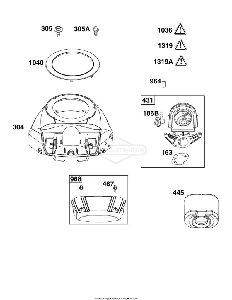 Blower Housing and Air Cleaner Group