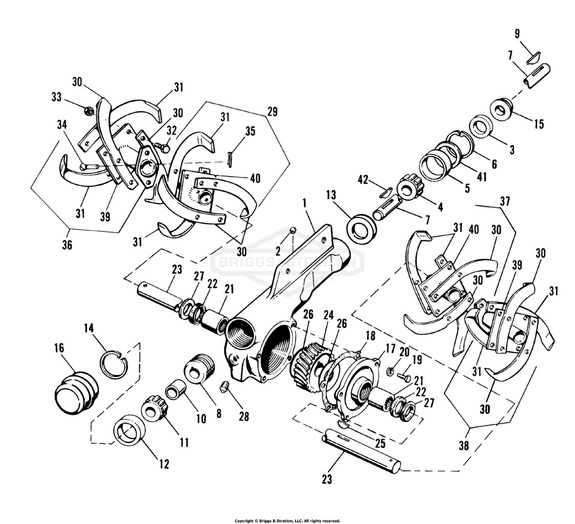 Tine Assy & Gear Housing