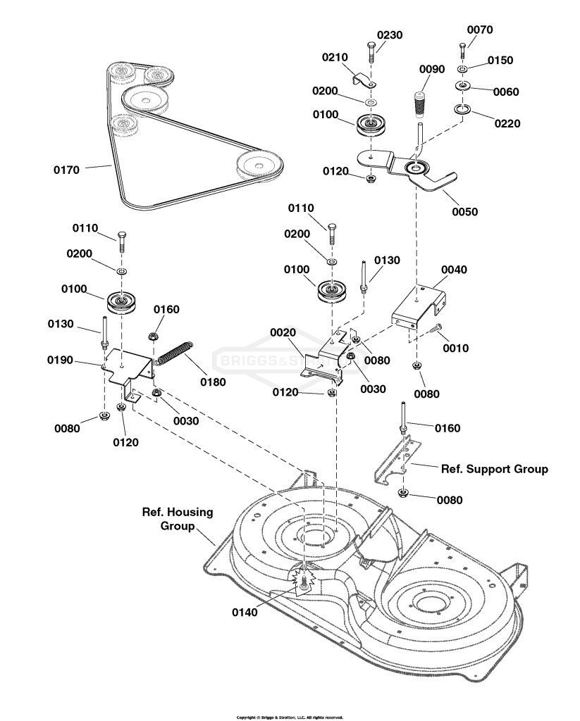 38 (96cm) Mower Deck - Clutch Group