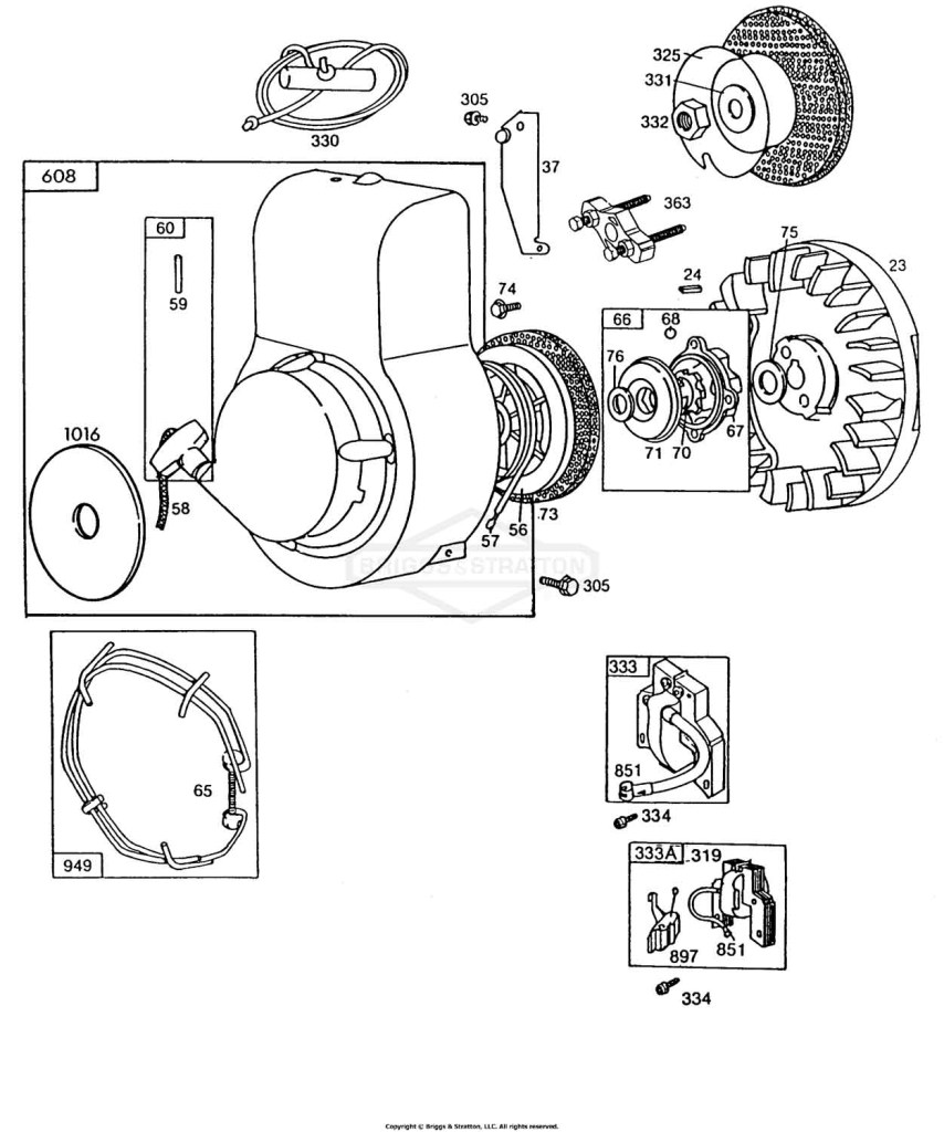 Blower Hsg,Flywheel, Rewind
