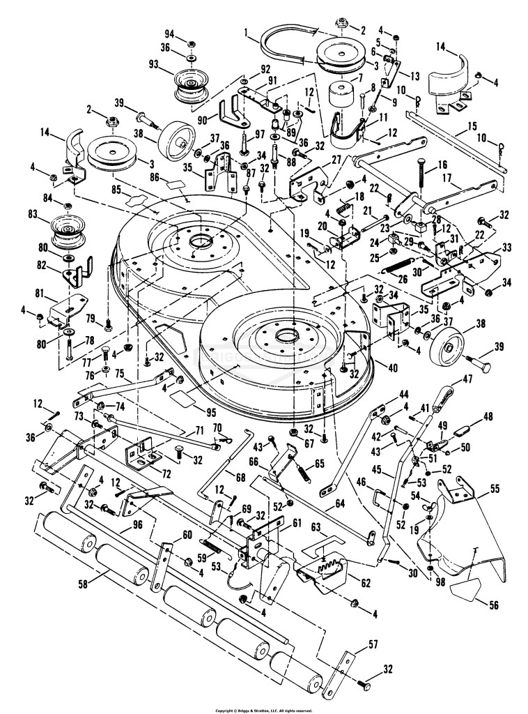 38 Cutting Deck, Belts, Brakes