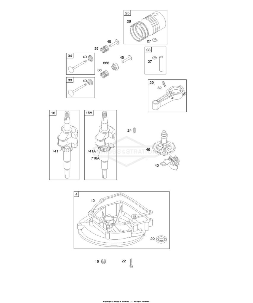 Camshaft, Crankcase Cover/Sump, Crankshaft, Piston/Rings/Connecting Rod