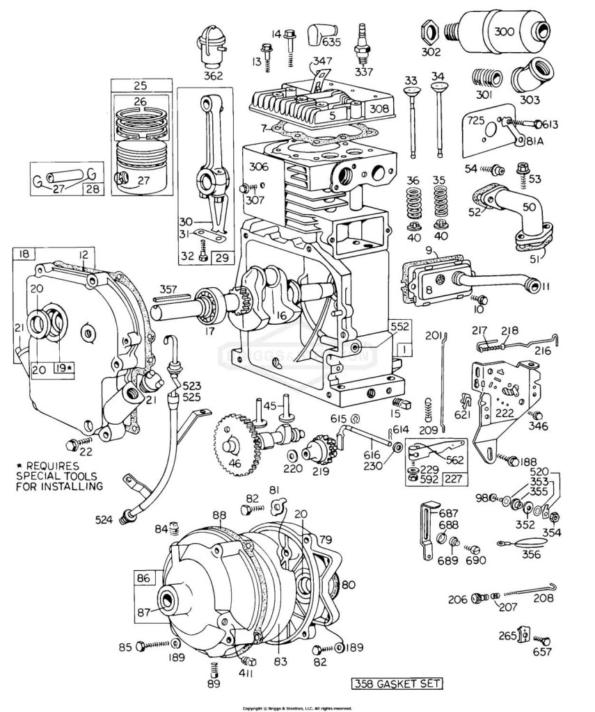 Cyl, Piston, Muffler, CrnkCse
