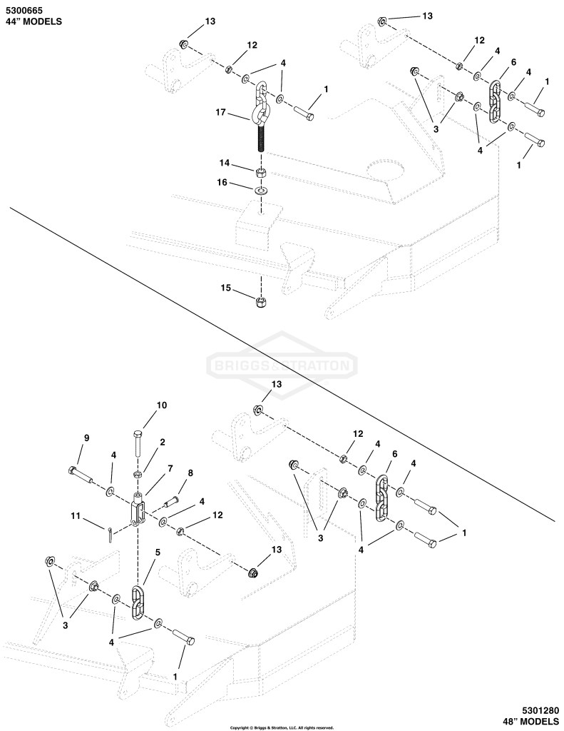 44 & 48 Mower Deck - Hanger Chains