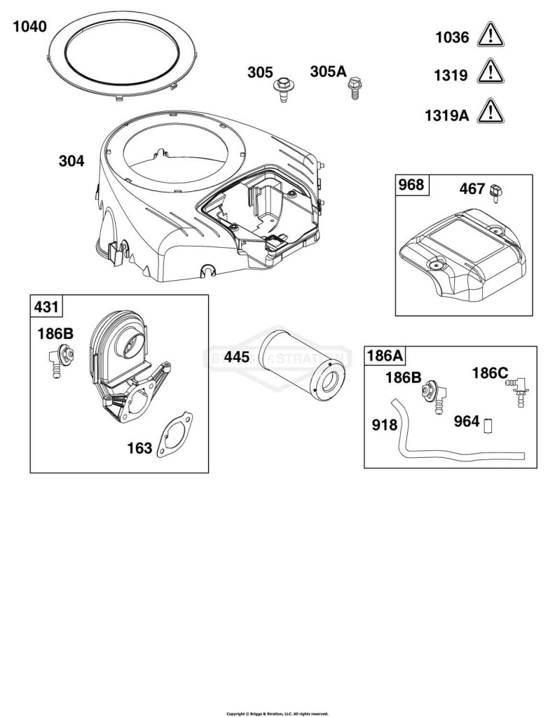Blower Housing and Air Cleaner Group