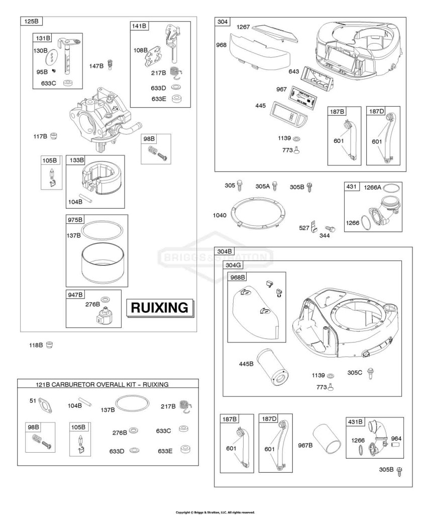 Air Cleaner, Blower Housing, Exhaust System, Fuel Supply