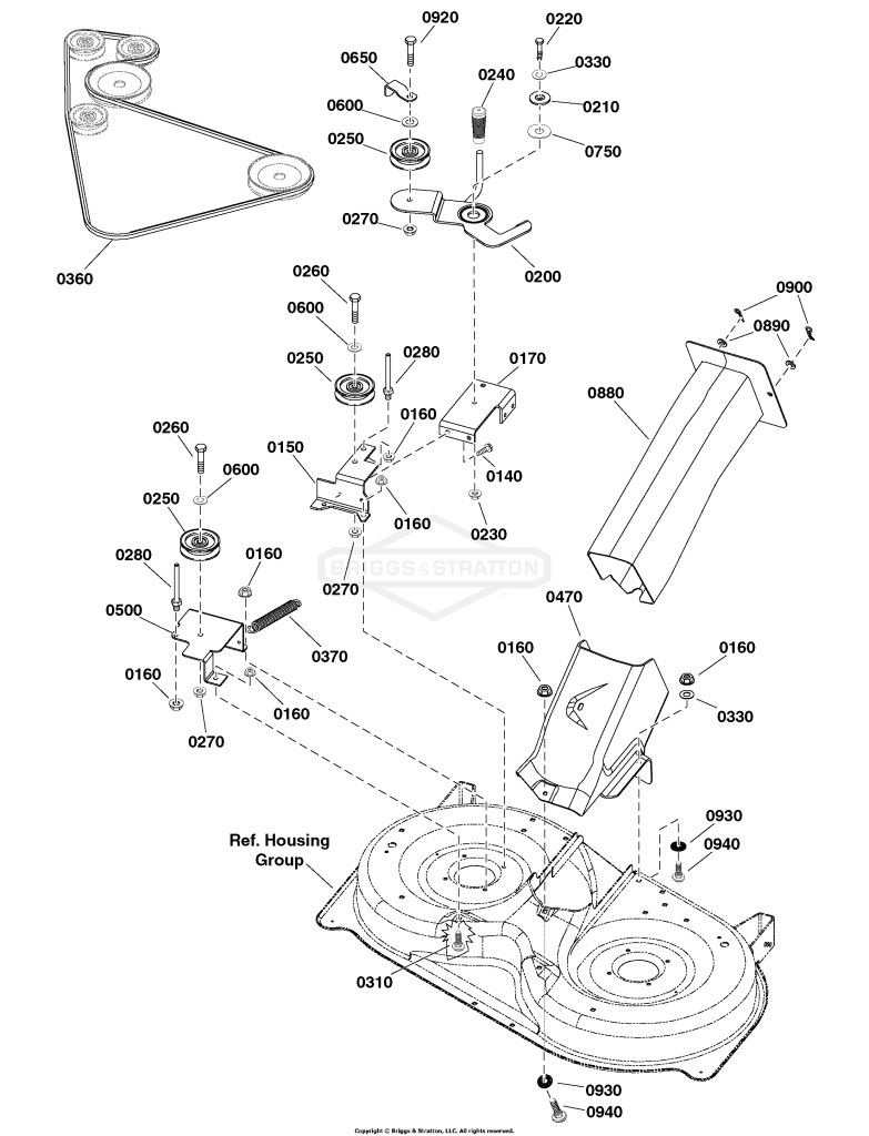 96cm Mower Deck - Clutch Group