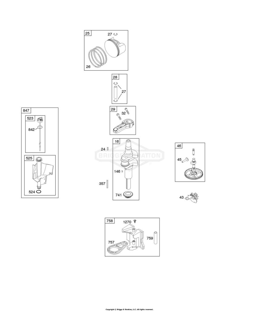 Camshaft, Crankshaft, Lubrication, Piston, Rings, Connecting Rod