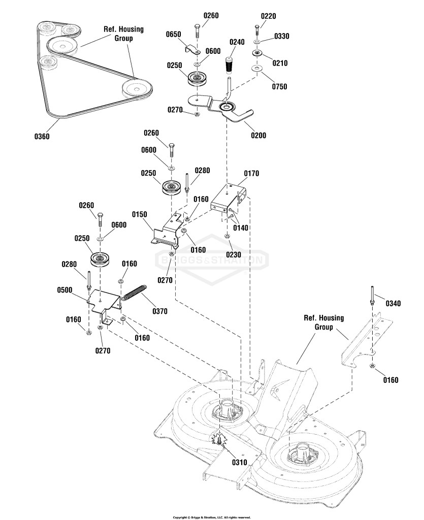 96cm Mower Deck - Clutch Group