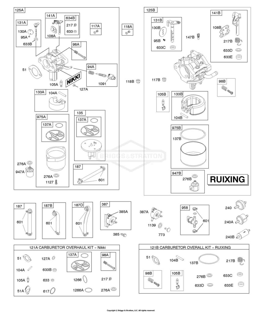 CARBURETOR, FUEL SUPPLY, KIT - CARBURETOR OVERHAUL