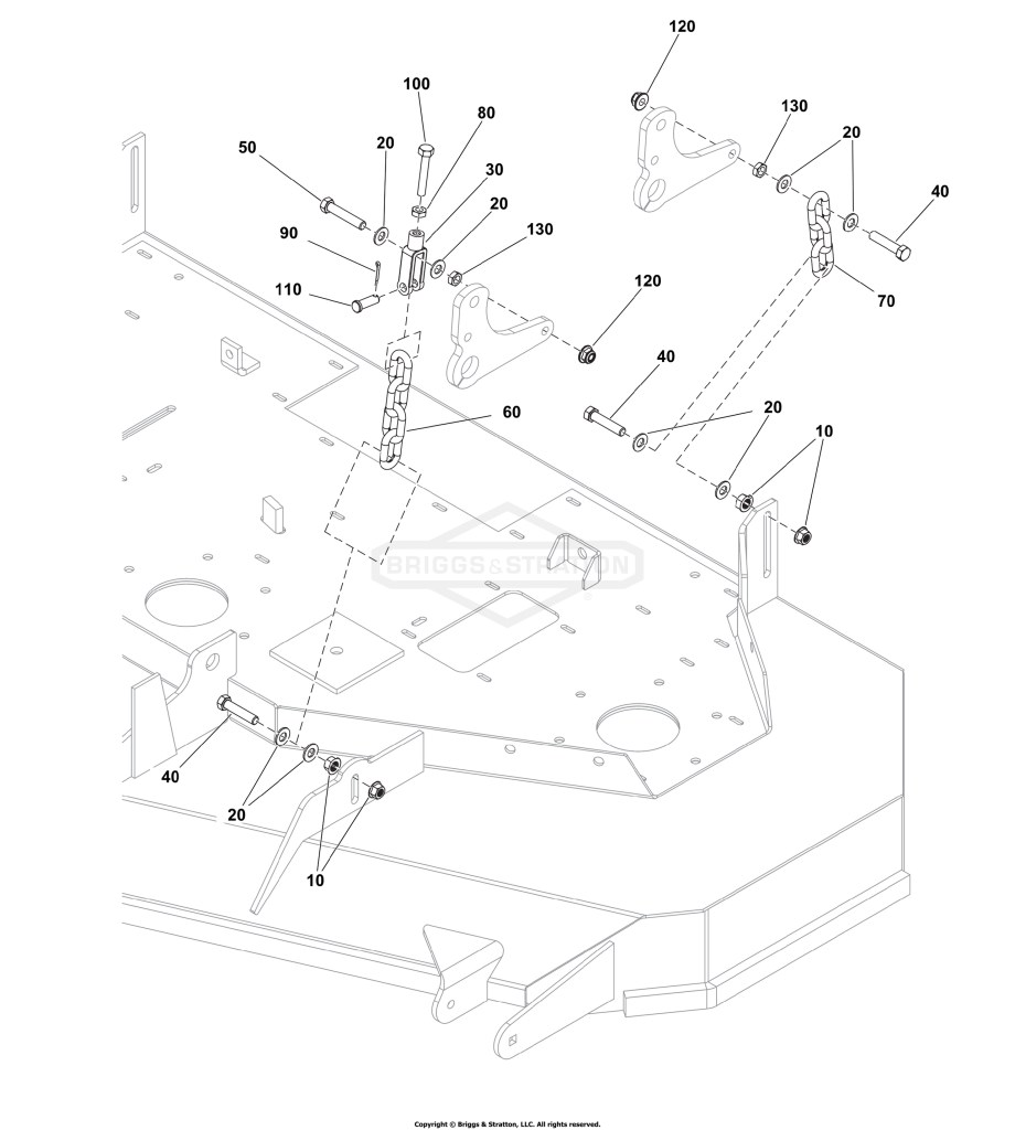 61 Mower Deck Group - Hanger Chains
