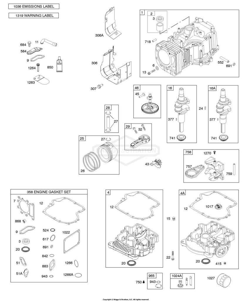 CAMSHAFT,CRANKSHAFT & COUNTER BALANCE, CYLINDER, ENGINE SUMP & BREATHER, LUBRICATION, PISTON, RINGS, CONNECTING ROD
