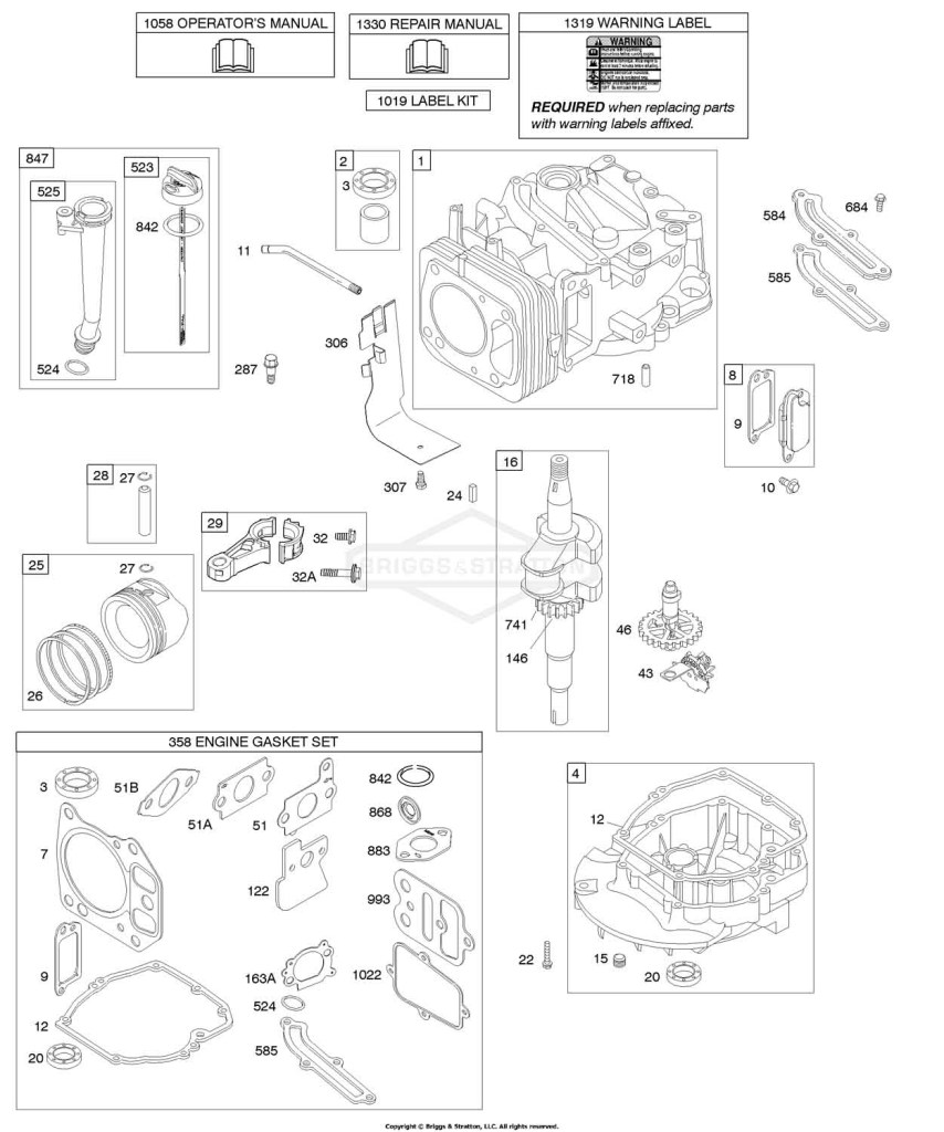Camshaft, Crankshaft, Cylinder, Engine Sump, Lubrication, Piston Group