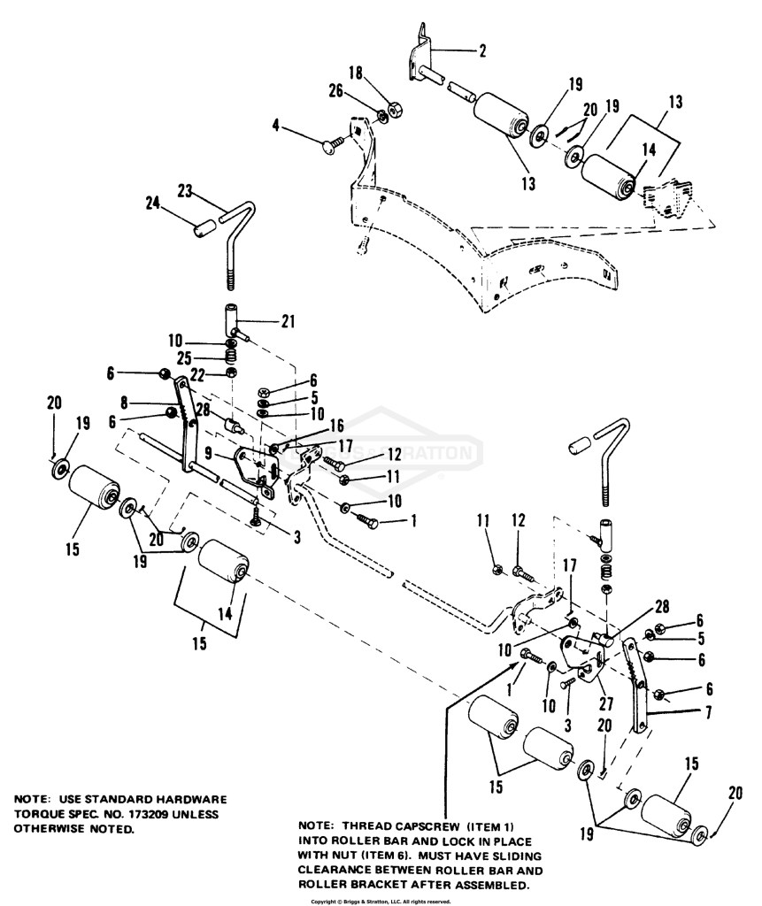 48 Height Adjusting & Roller Group