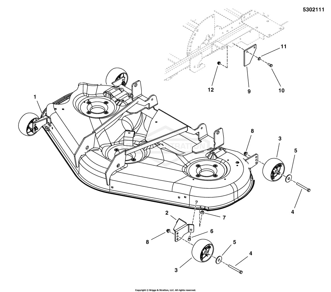 52 Mower Deck - Rollers & Casters Group