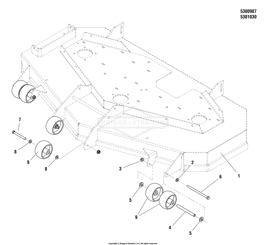 48 & 52 Mower Deck - Rollers