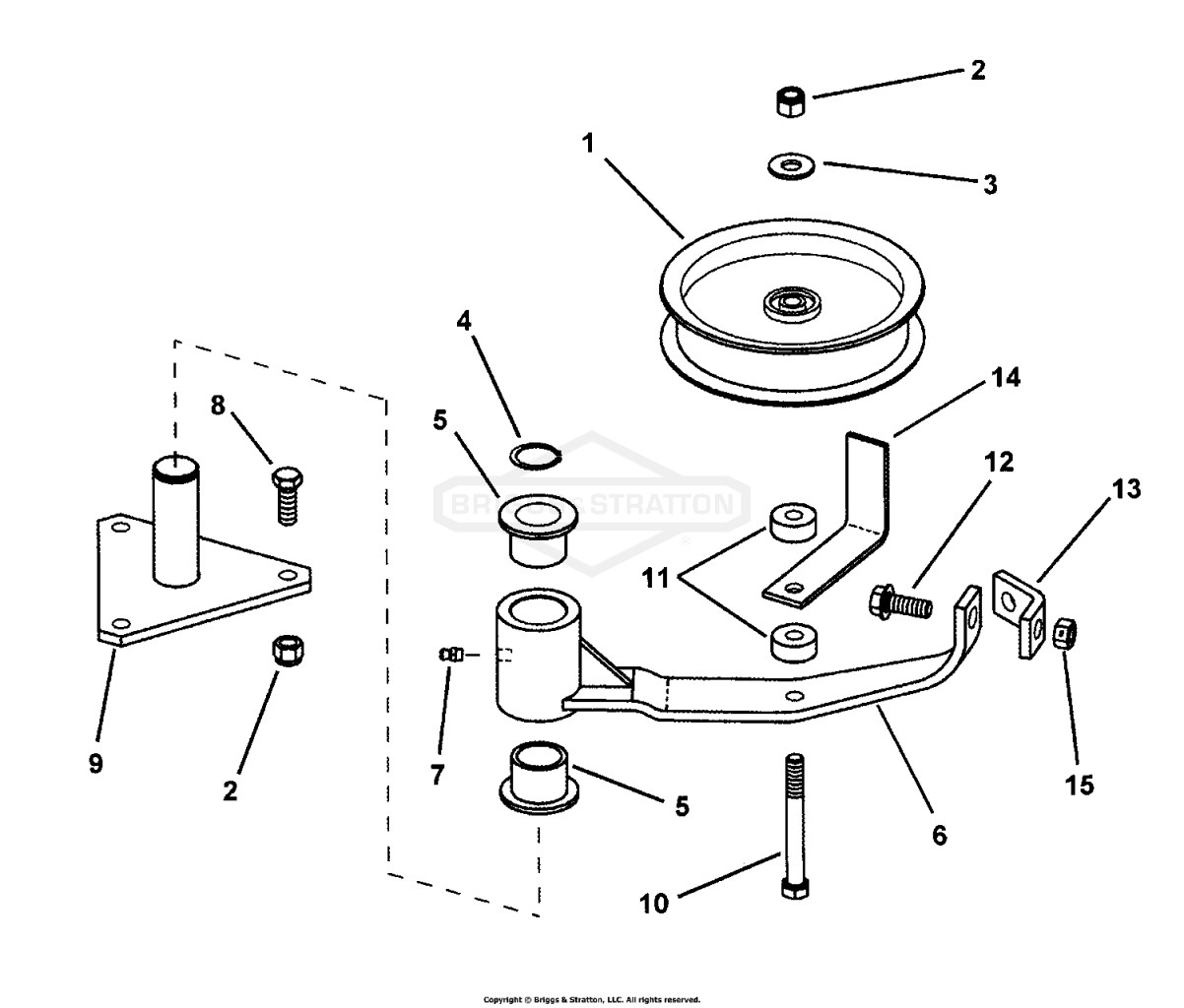 36 DECK IDLER ASSEMBLY