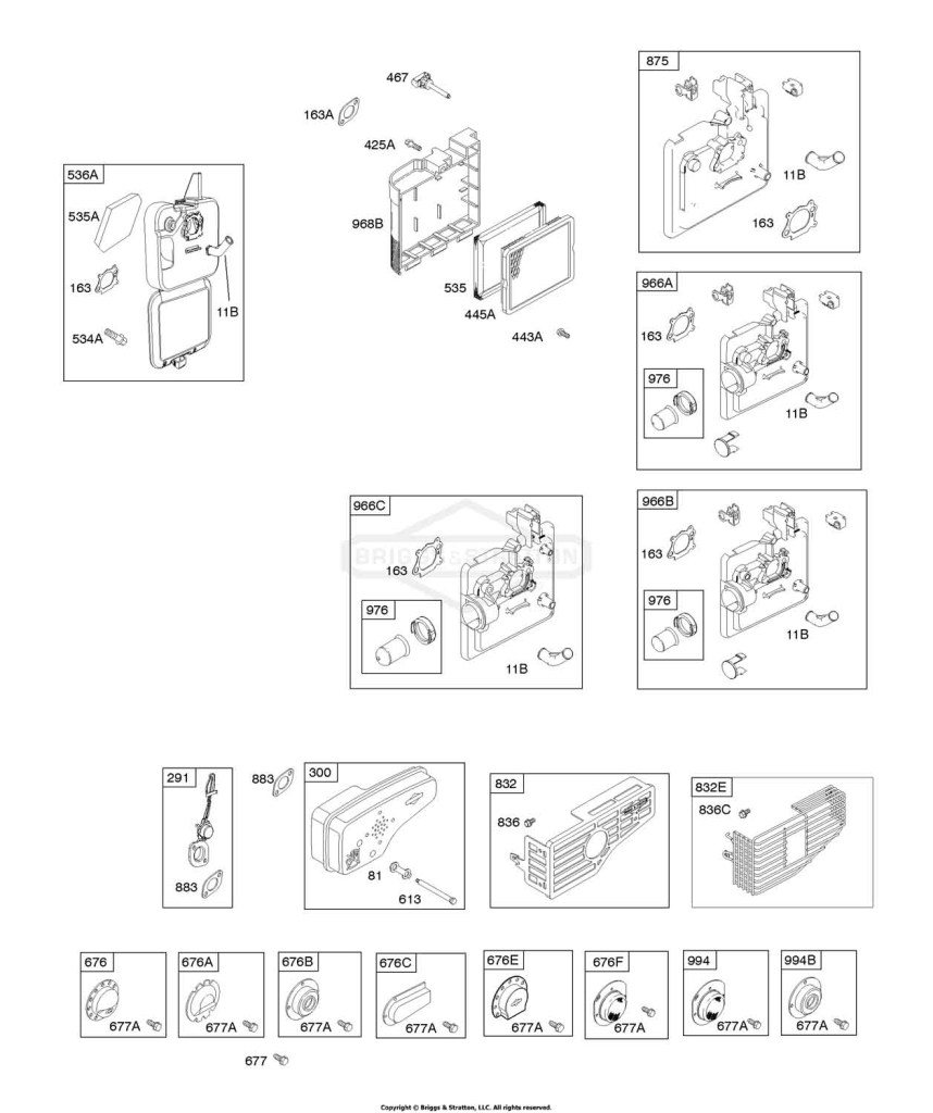 Air Cleaner, Exhaust System, Governor Spring