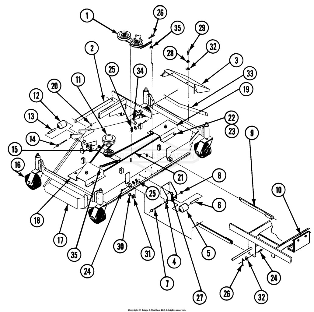 60 Mower Deck Assembly