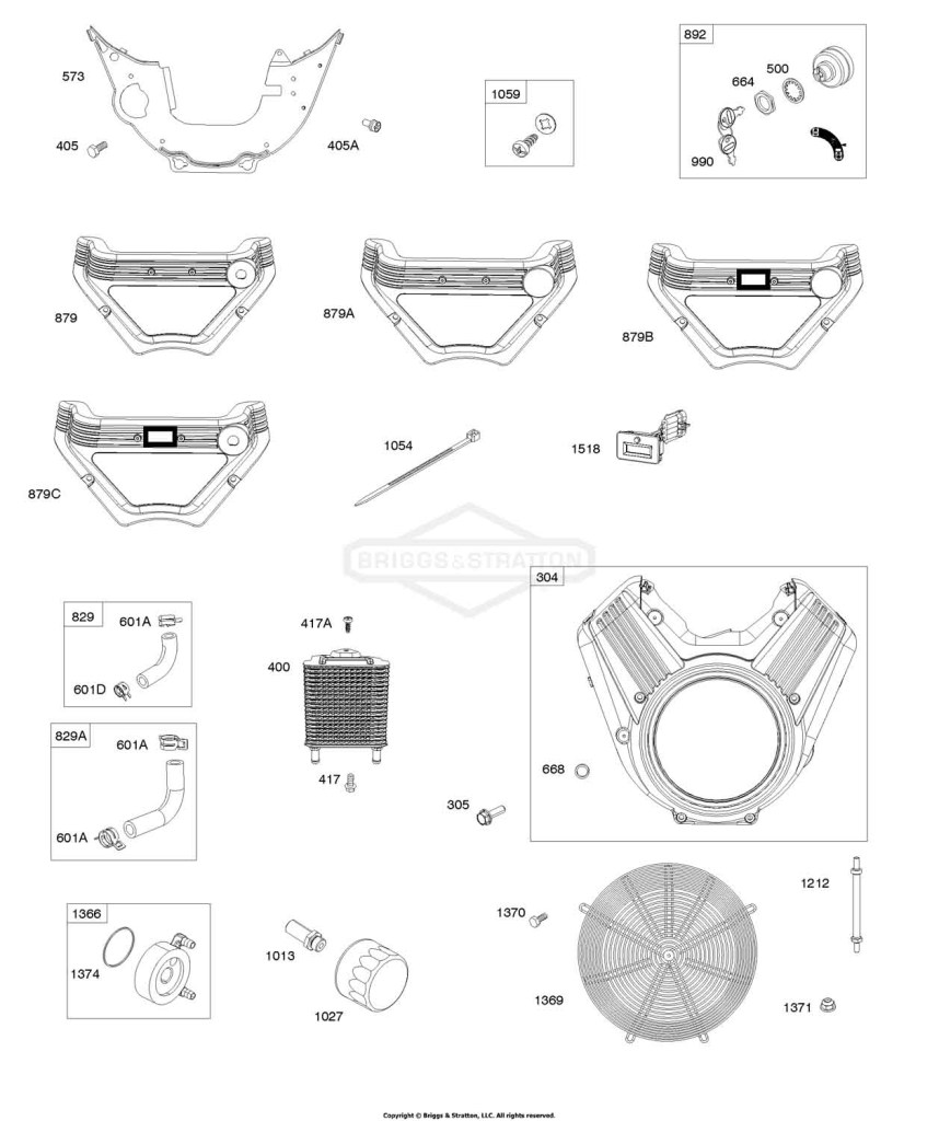 Blower Housing, Carburetor Covers, Oil Cooler