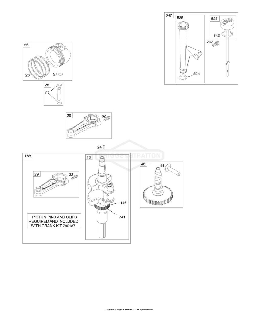 Camshaft, Crankshaft, Lubrication, Piston, Rings, Connecting Rod
