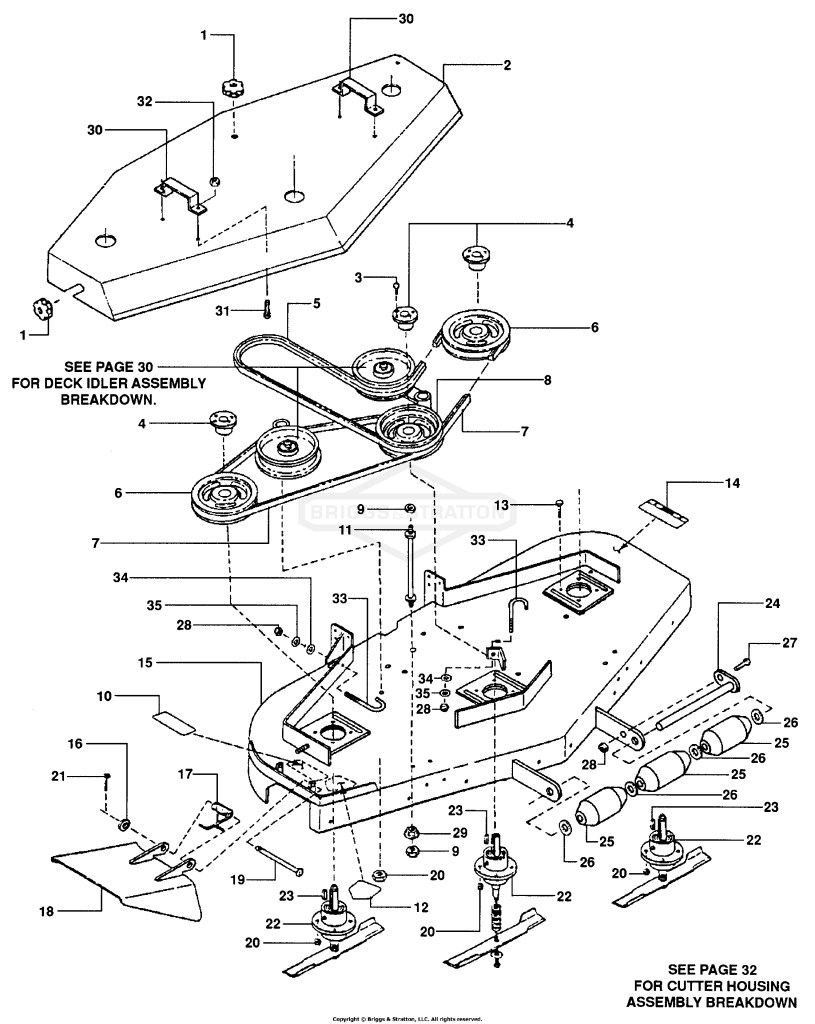 52 Mower Deck Assembly