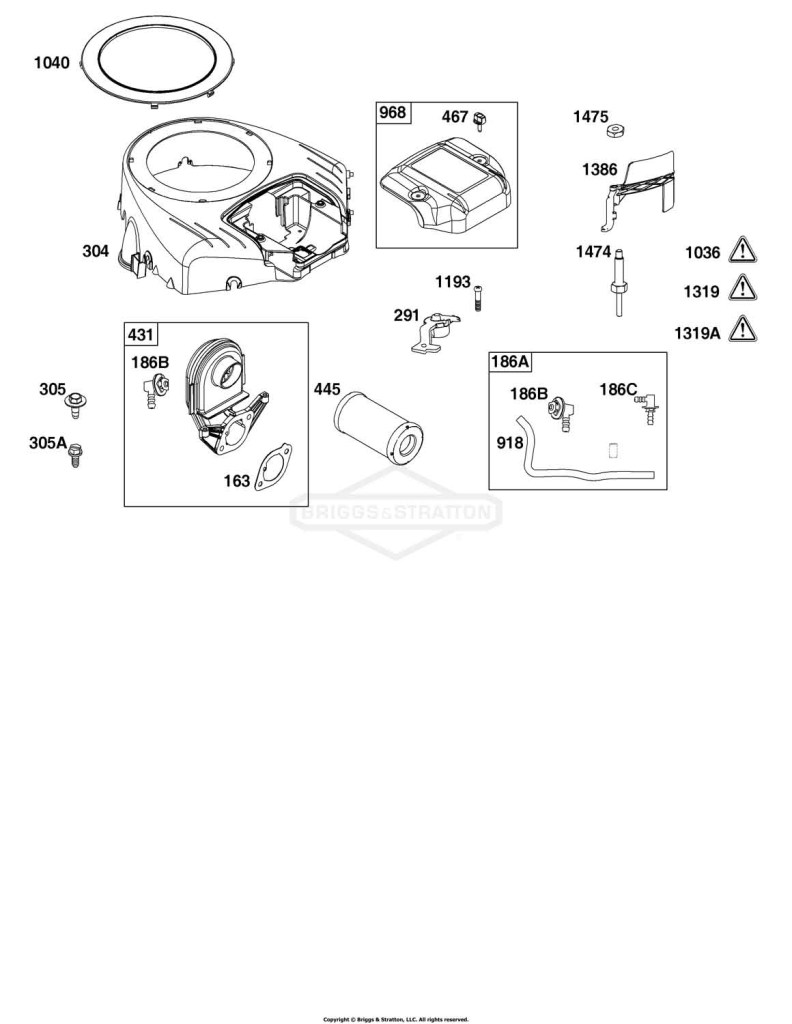 Blower Housing and Air Cleaner Group