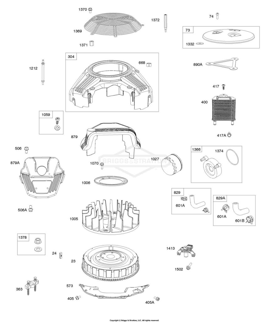 Blower Housing, Flywheel, Oil Cooler System