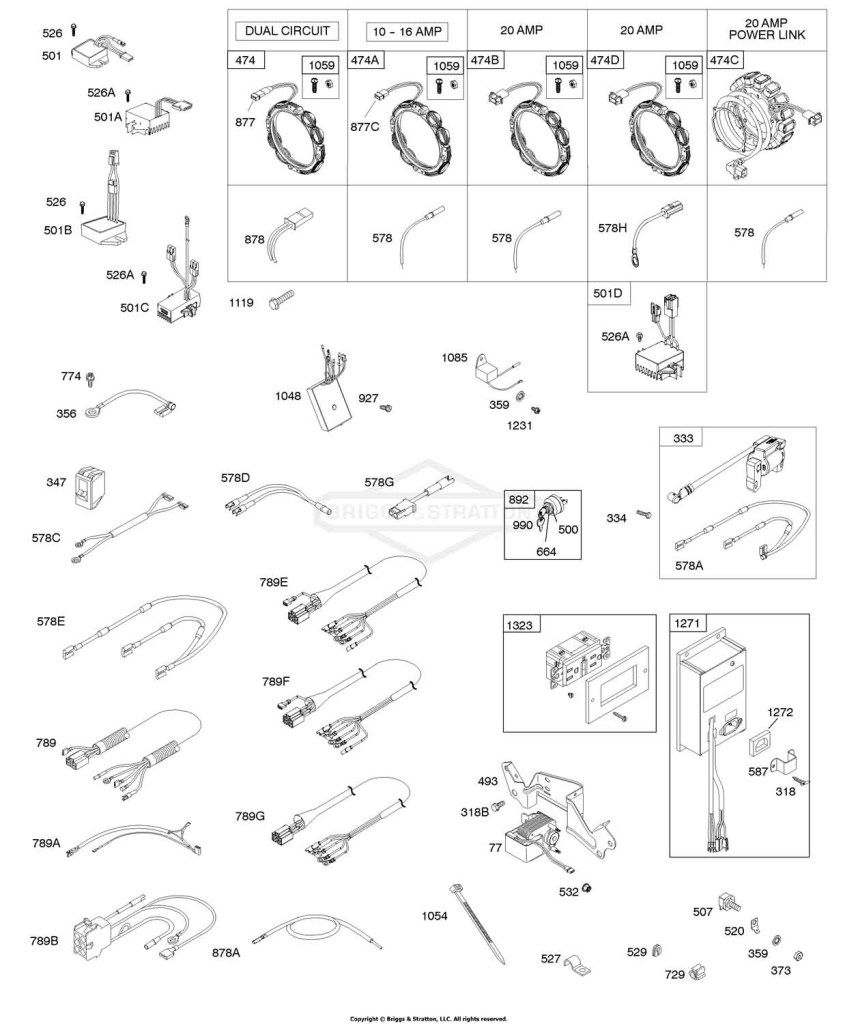 Alternator, Regulator, Wire Assemblies
