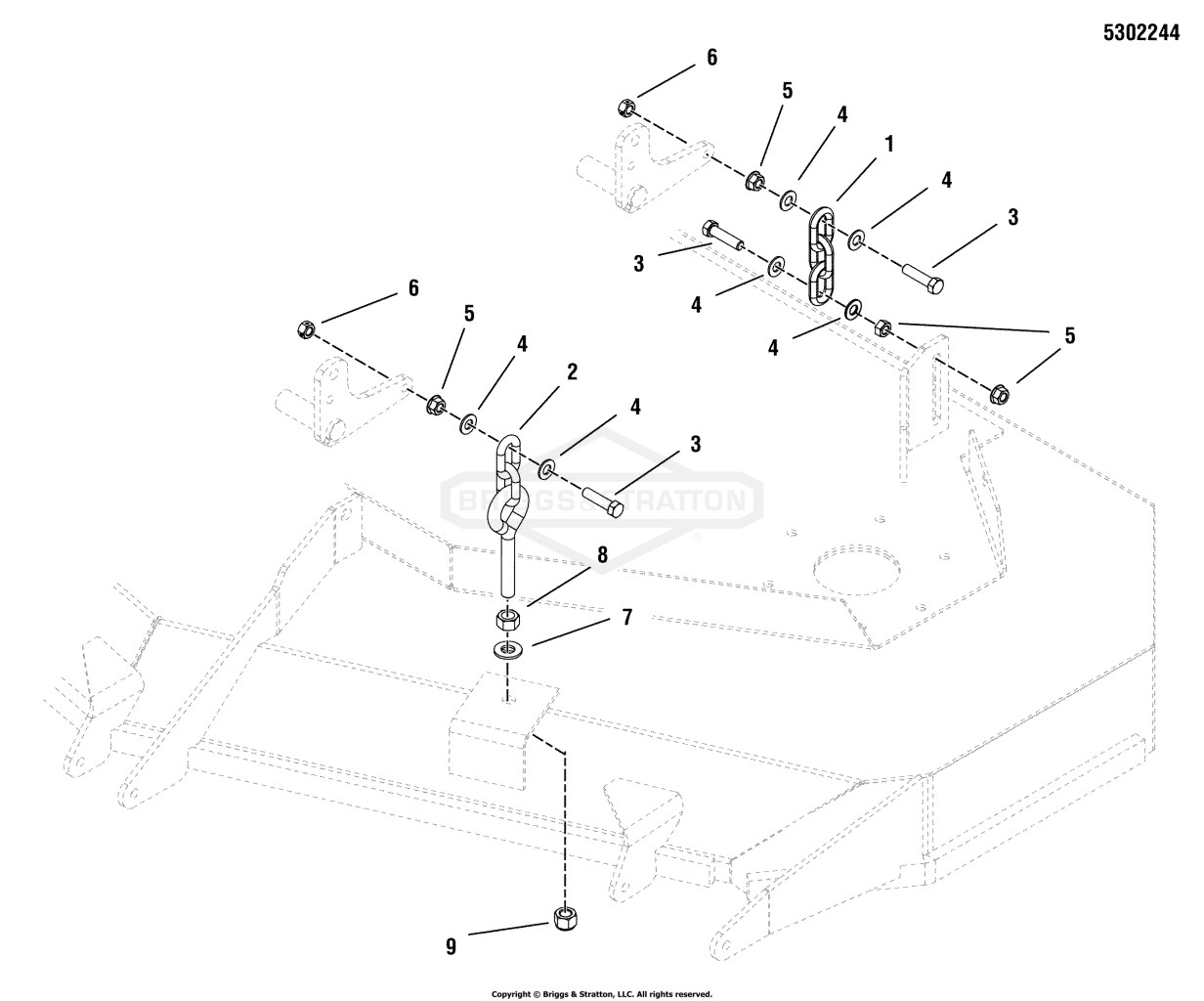 61 Mower Deck - Hanger Chains
