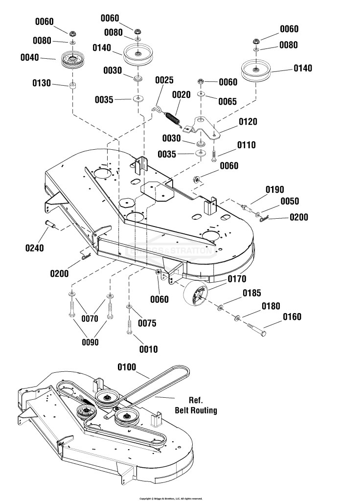 48 (122cm) Mower Deck - Clutch & Support Group