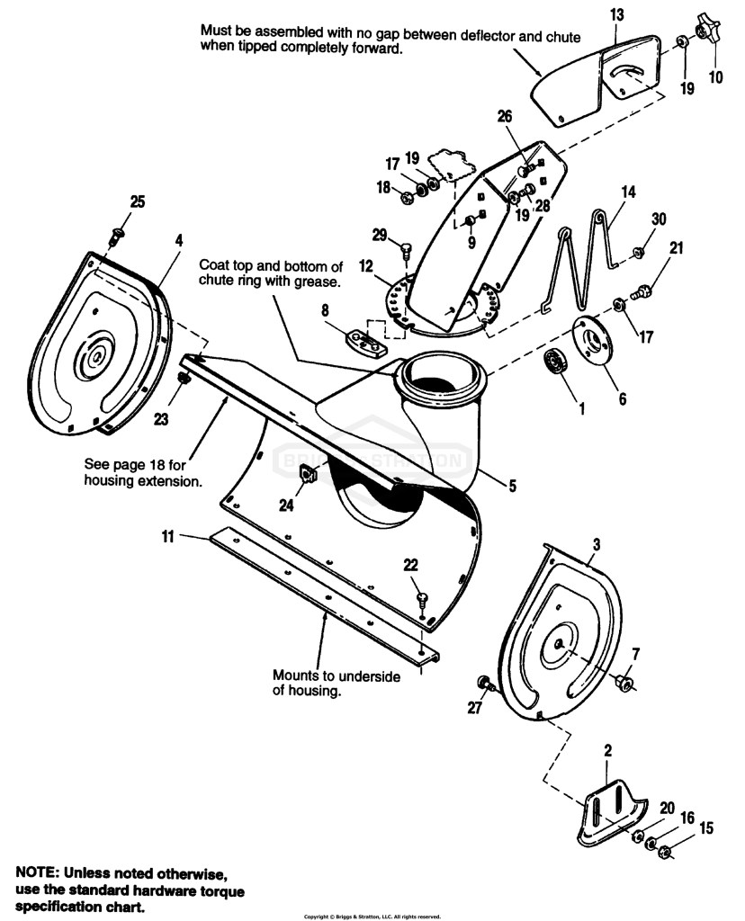 Auger, Housing & Chute