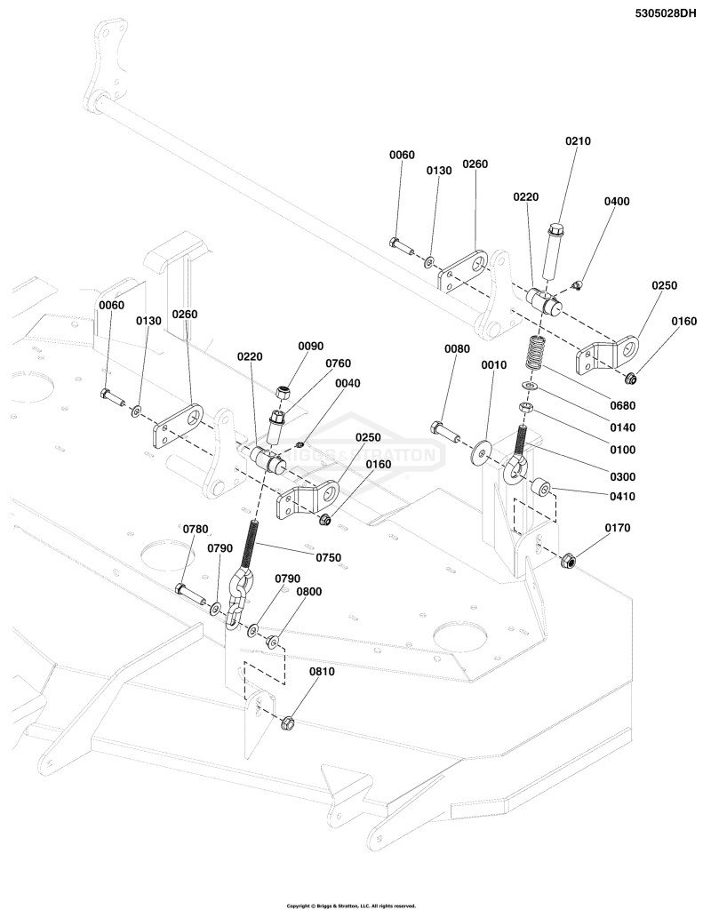 61 Mower Deck Group - Deck Hangers