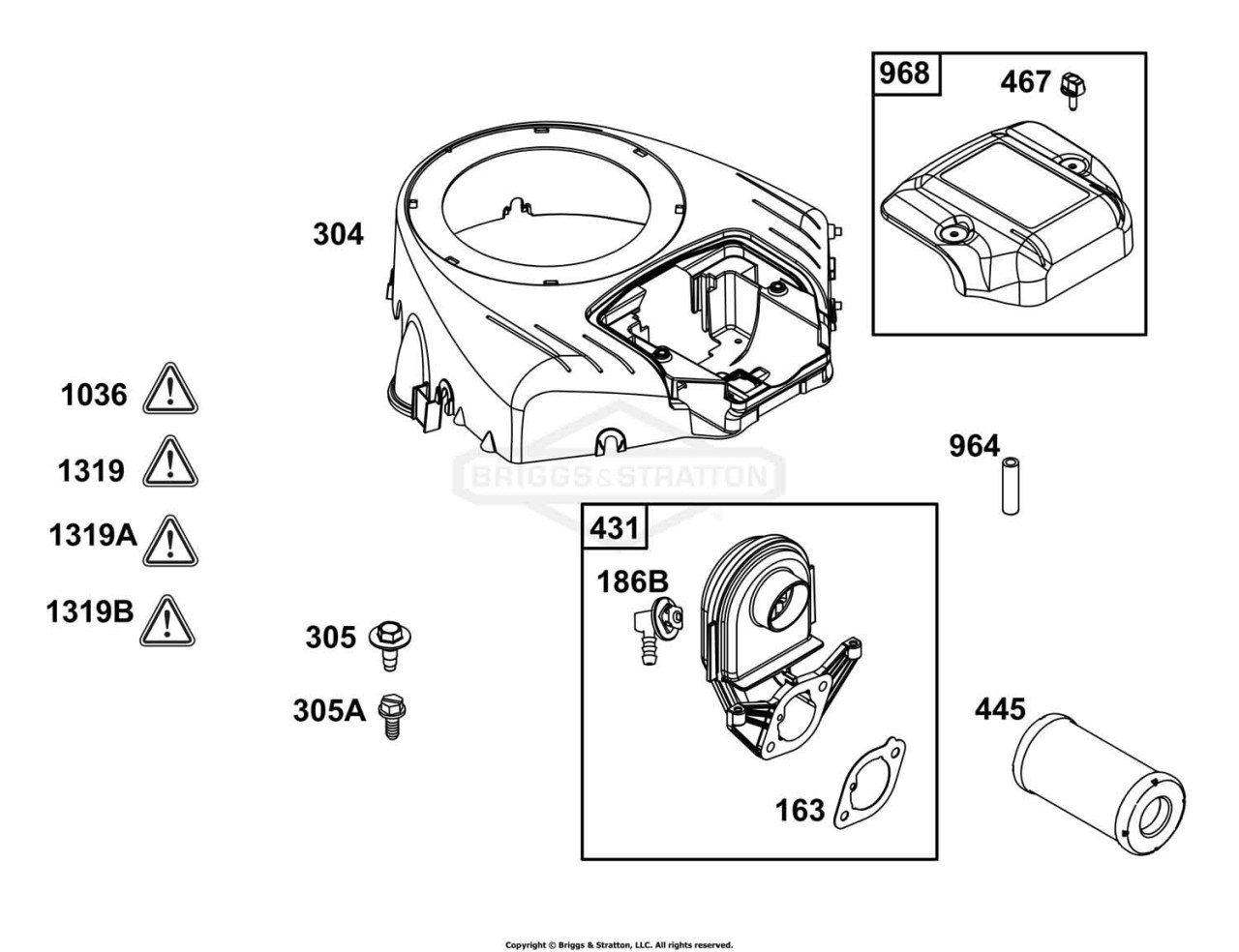 Blower Housing and Air Cleaner Group