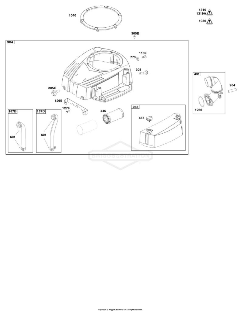 Blower Housing and Air Cleaner Group
