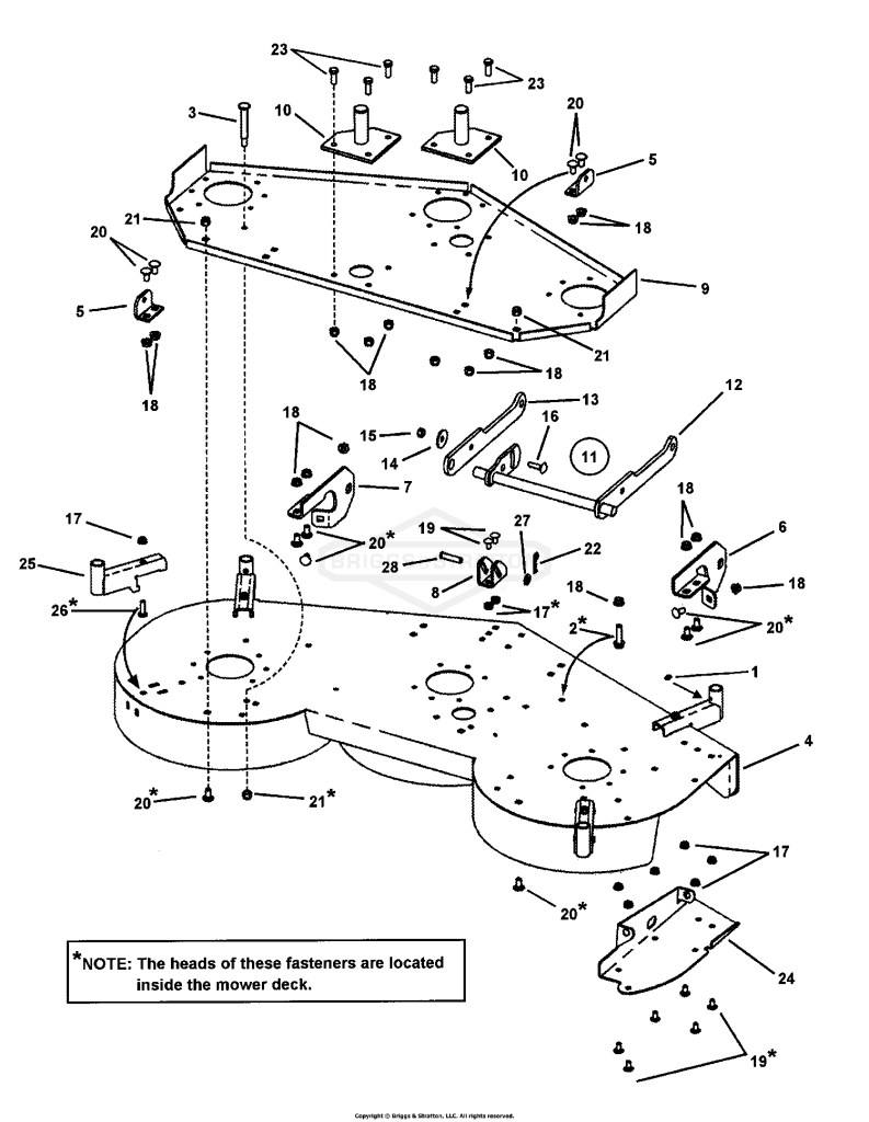 48 CUTTING DECK ASSEMBLY (Series I) PT.1