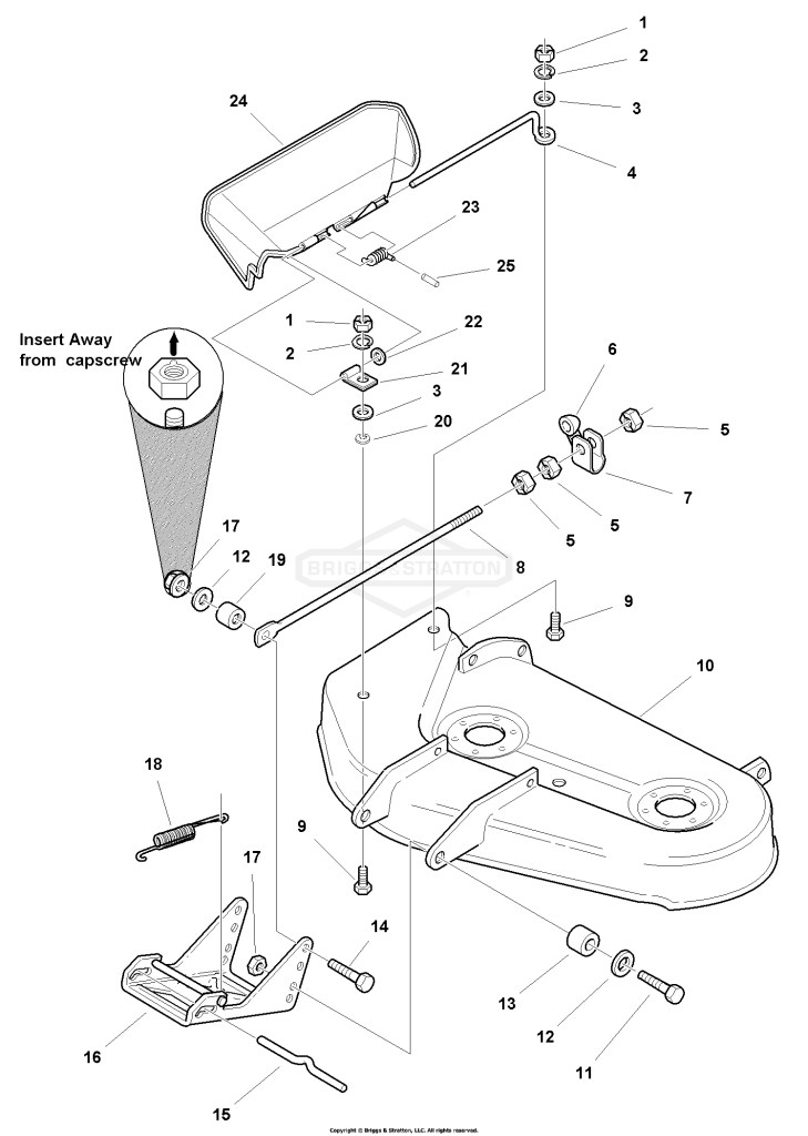 34 Mower Deck - Housing, Hitch & Deflector