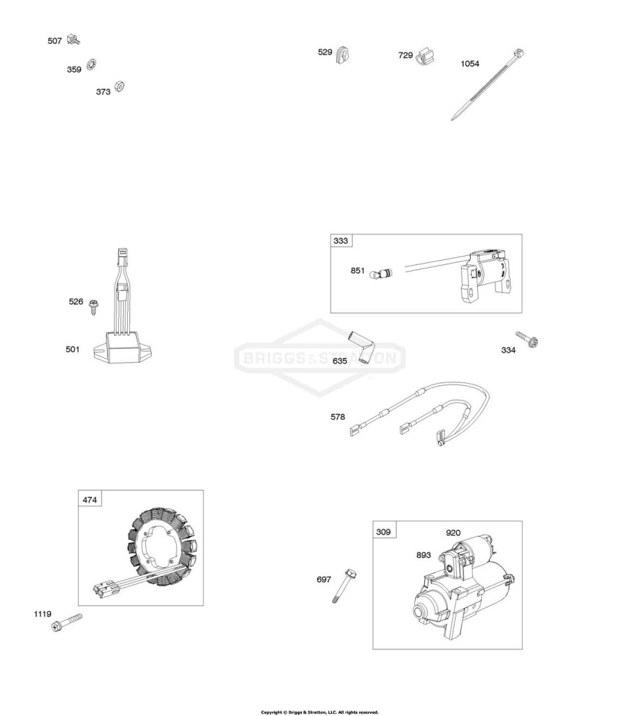 Alternator, Electric Starter, Regulator, Wires