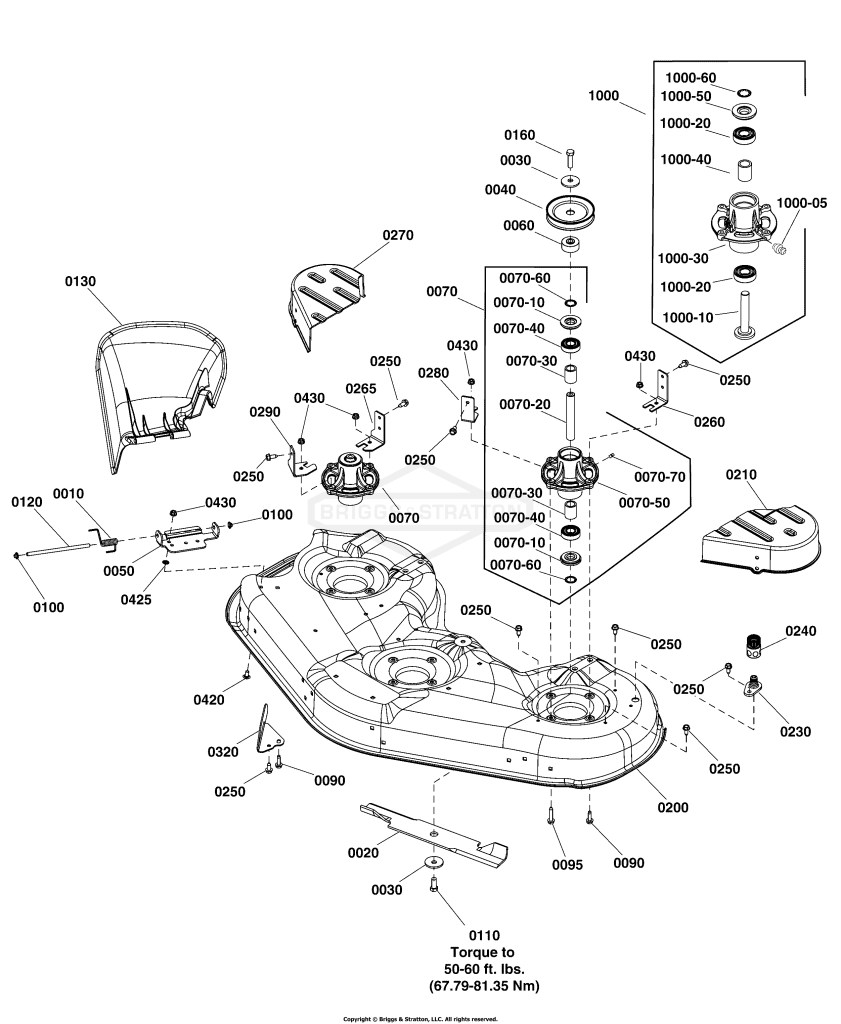 46 Mower Deck - Housing, Arbor & Blade Group