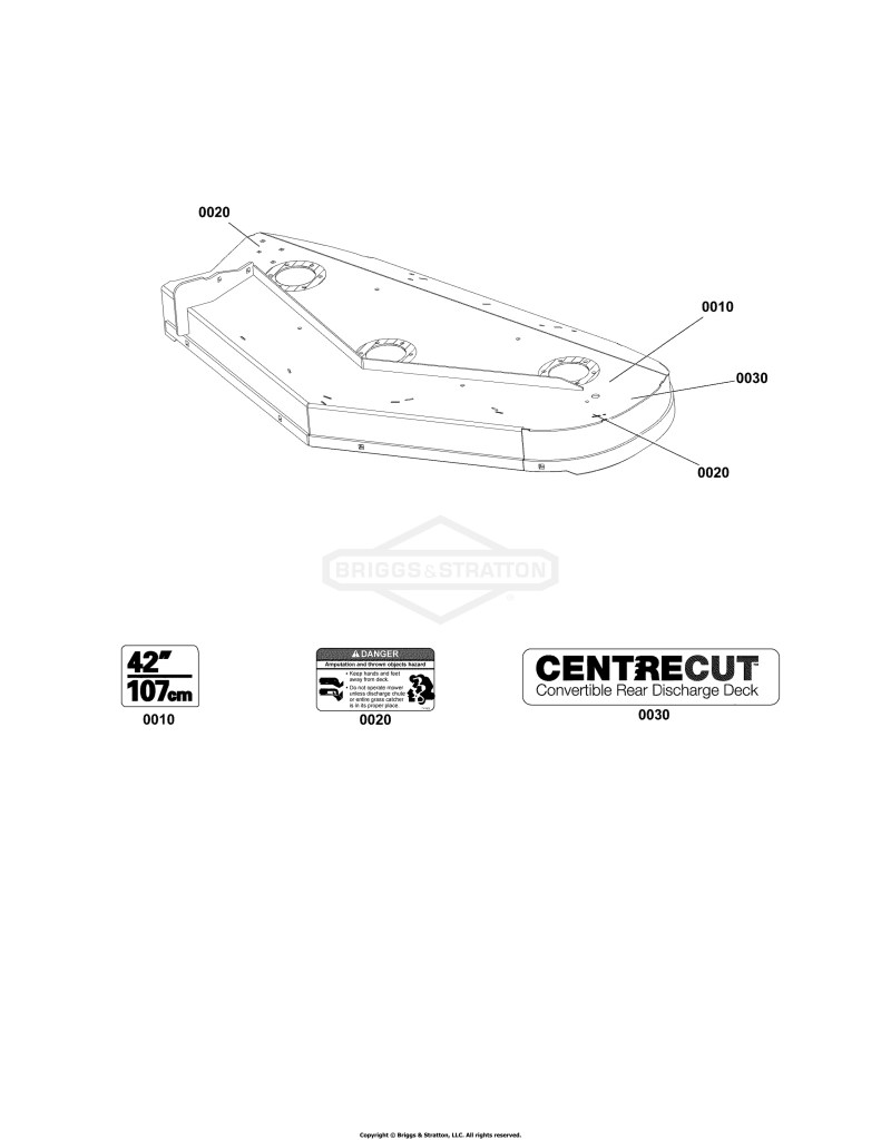 42 (107cm) Mower Deck - Decals Group