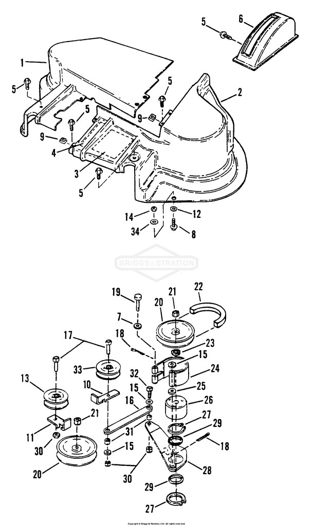 42 Deck Cover, Blade Brake