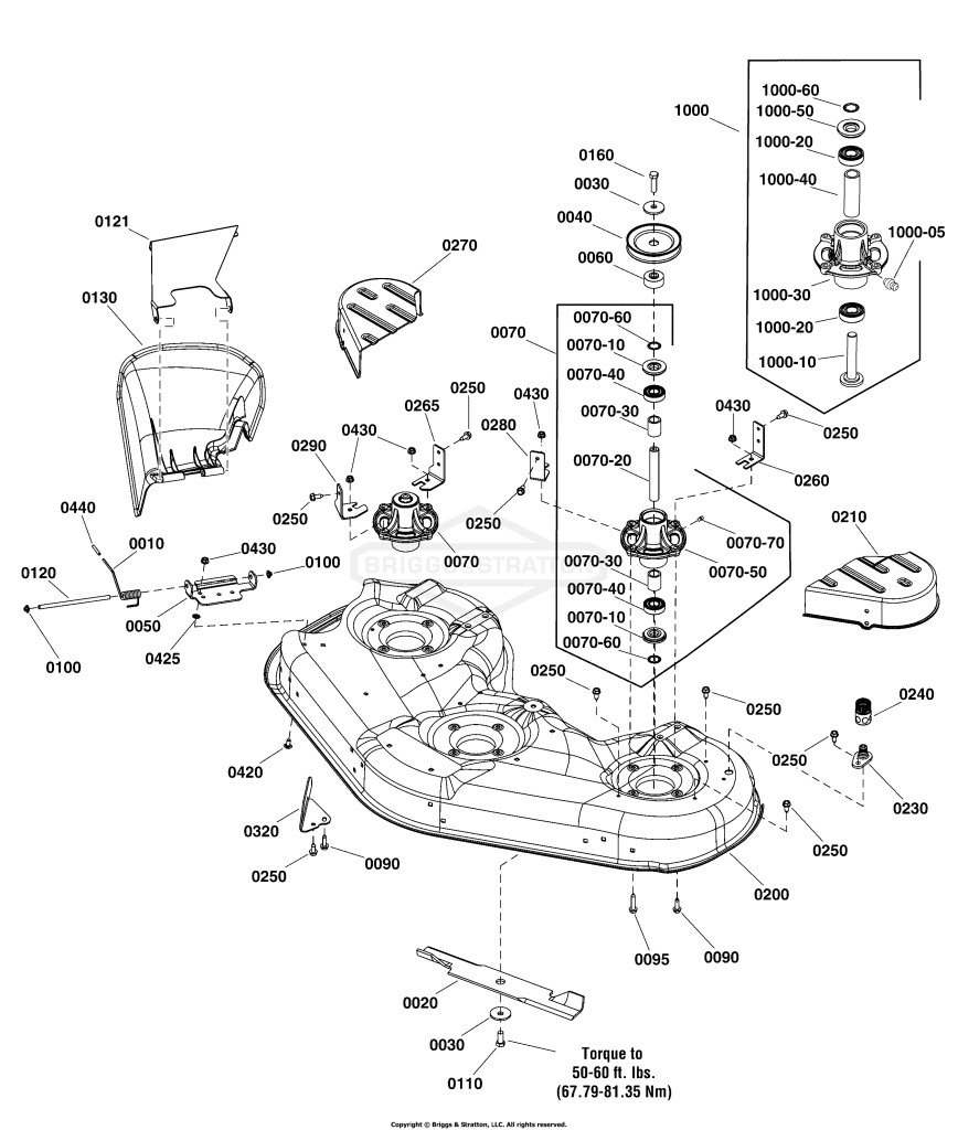 46 Mower Deck - Housing, Arbor & Blade Group