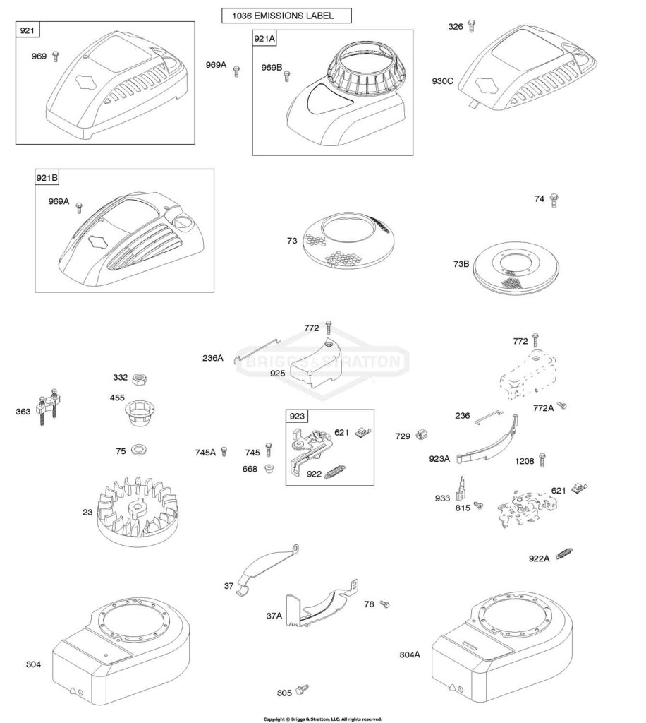 Blower Housing/Shrouds, Brake, Flywheel
