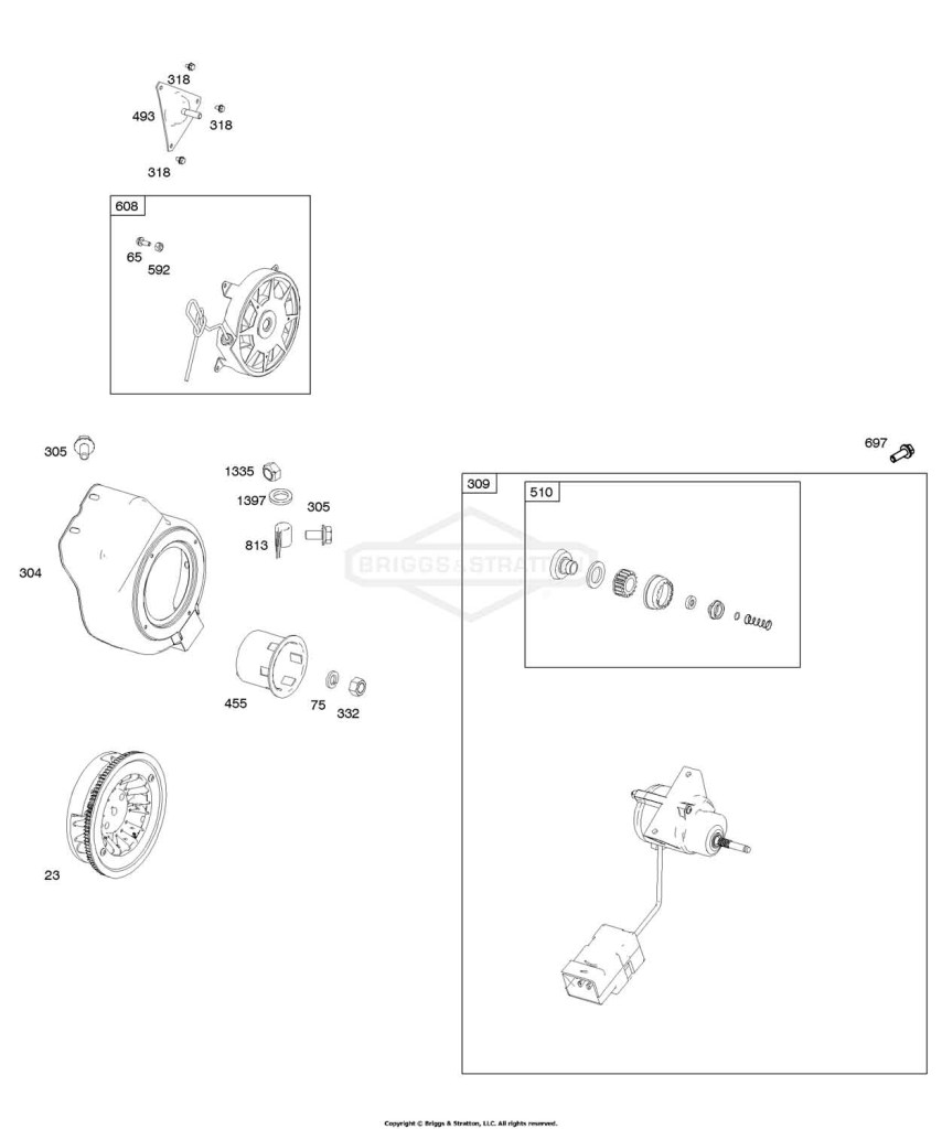 Blower Housing/Shrouds, Exhaust System, Rewind Starter