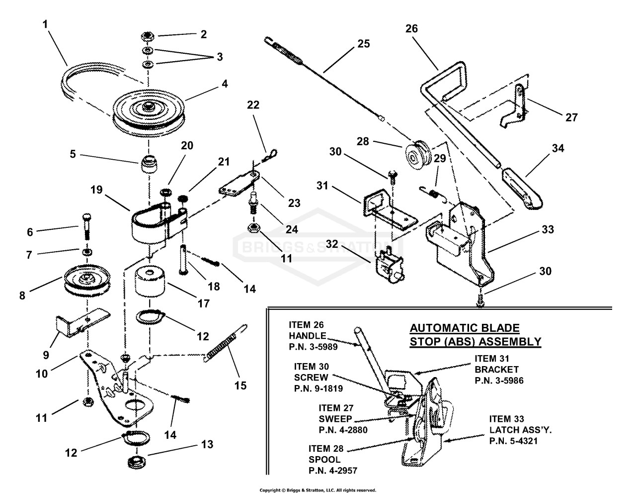 Belts, Brakes, Interlock (25 Models) (Series 16) (Early Prod.)