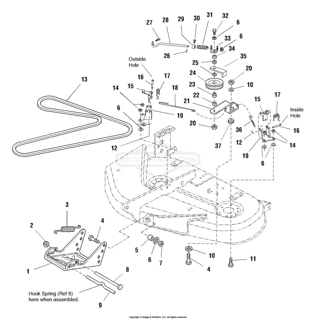 38 Mower Decks - Clutch & Support