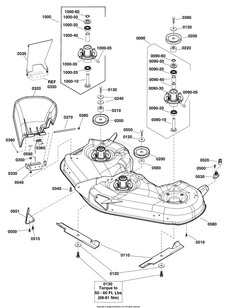 46 Mower Deck - Housing, Arbors & Blades Group