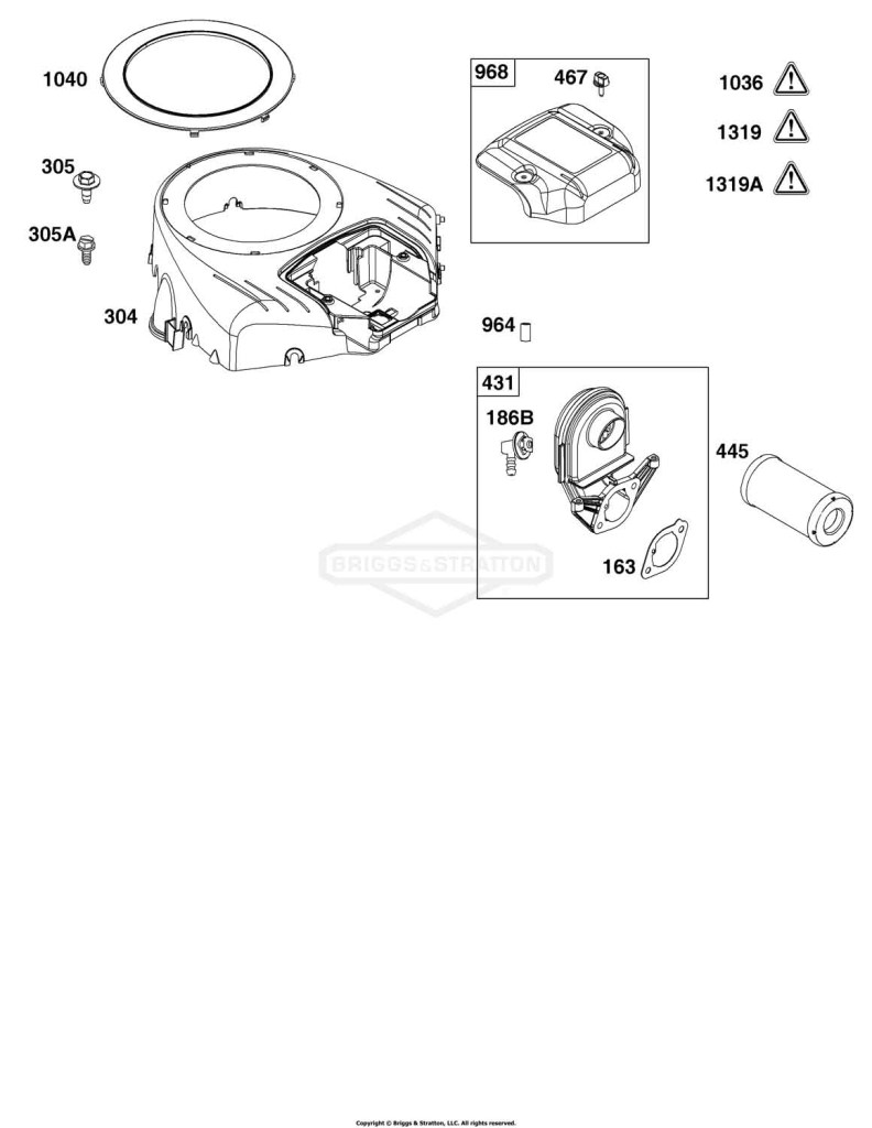 Blower Housing and Air Cleaner Group
